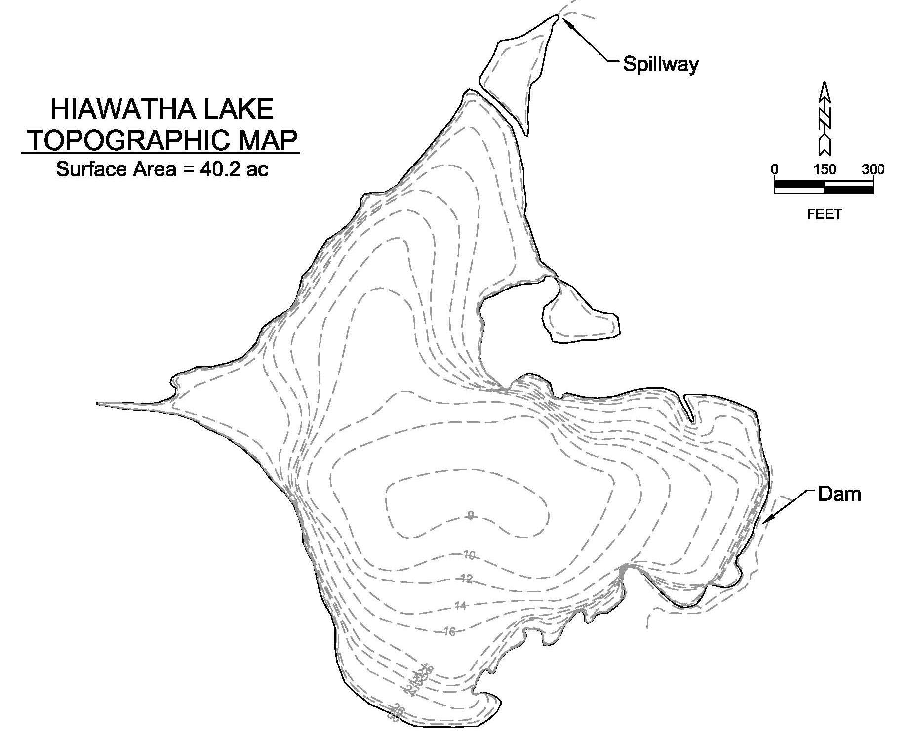 Hiawatha depth contour